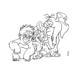 Dessin à colorier: Tarzan (Films d'animation) #131243 - Coloriages à Imprimer Gratuits