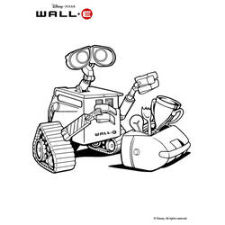Dessin à colorier: Wall-E (Films d'animation) #132081 - Coloriages à Imprimer Gratuits