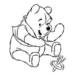 Dessin à colorier: Winnie l'Ourson (Films d'animation) #28609 - Coloriages à Imprimer Gratuits