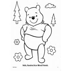 Dessin à colorier: Winnie l'Ourson (Films d'animation) #28620 - Coloriages à Imprimer Gratuits