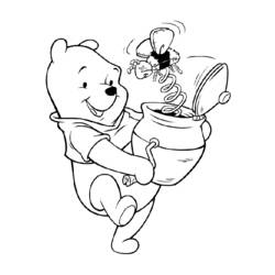 Dessin à colorier: Winnie l'Ourson (Films d'animation) #28626 - Coloriages à Imprimer Gratuits