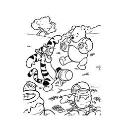 Dessin à colorier: Winnie l'Ourson (Films d'animation) #28798 - Coloriages à Imprimer Gratuits