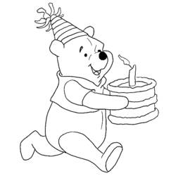 Dessin à colorier: Winnie l'Ourson (Films d'animation) #28812 - Coloriages à Imprimer Gratuits