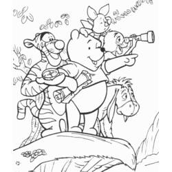 Dessin à colorier: Winnie l'Ourson (Films d'animation) #28926 - Coloriages à Imprimer Gratuits