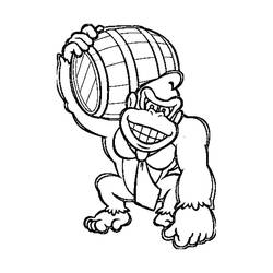 Dessin à colorier: Donkey Kong (Jeux Vidéos) #112159 - Coloriages à Imprimer Gratuits