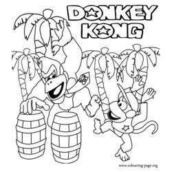 Dessin à colorier: Donkey Kong (Jeux Vidéos) #112163 - Coloriages à Imprimer Gratuits