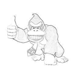 Dessin à colorier: Donkey Kong (Jeux Vidéos) #112199 - Coloriages à Imprimer Gratuits
