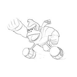 Dessin à colorier: Donkey Kong (Jeux Vidéos) #112208 - Coloriages à Imprimer Gratuits