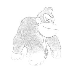 Dessin à colorier: Donkey Kong (Jeux Vidéos) #112241 - Coloriages à Imprimer Gratuits