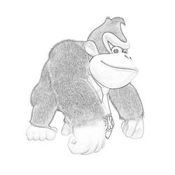 Dessin à colorier: Donkey Kong (Jeux Vidéos) #112251 - Coloriages à Imprimer Gratuits