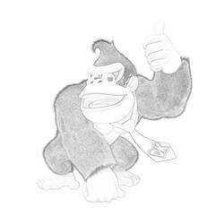 Dessin à colorier: Donkey Kong (Jeux Vidéos) #112254 - Coloriages à Imprimer Gratuits