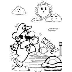 Dessin à colorier: Mario Bros (Jeux Vidéos) #112542 - Coloriages à Imprimer Gratuits