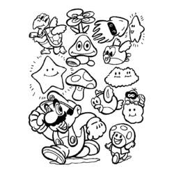 Dessin à colorier: Mario Bros (Jeux Vidéos) #112547 - Coloriages à Imprimer Gratuits