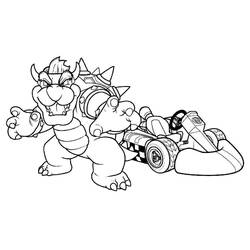 Dessin à colorier: Mario Kart (Jeux Vidéos) #154423 - Coloriages à Imprimer Gratuits