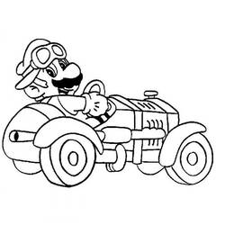 Dessin à colorier: Mario Kart (Jeux Vidéos) #154424 - Coloriages à Imprimer Gratuits