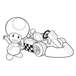 Dessin à colorier: Mario Kart (Jeux Vidéos) #154426 - Coloriages à Imprimer Gratuits