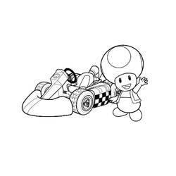 Dessin à colorier: Mario Kart (Jeux Vidéos) #154428 - Coloriages à Imprimer Gratuits
