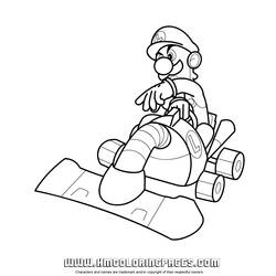 Dessin à colorier: Mario Kart (Jeux Vidéos) #154475 - Coloriages à Imprimer Gratuits