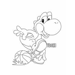 Dessin à colorier: Yoshi (Jeux Vidéos) #113503 - Coloriages à Imprimer Gratuits