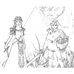 Dessin à colorier: Zelda (Jeux Vidéos) #113274 - Coloriages à Imprimer Gratuits