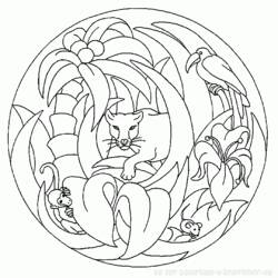 Dessin à colorier: Mandalas Animaux (Mandalas) #22689 - Coloriages à Imprimer Gratuits