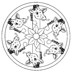 Dessin à colorier: Mandalas Animaux (Mandalas) #22748 - Coloriages à Imprimer Gratuits