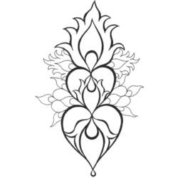 Dessin à colorier: Mandalas Coeur (Mandalas) #116702 - Coloriages à Imprimer Gratuits