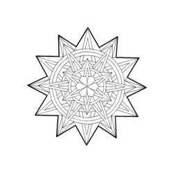 Dessin à colorier: Mandalas Étoile (Mandalas) #117950 - Coloriages à Imprimer Gratuits