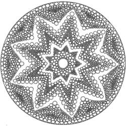 Dessin à colorier: Mandalas Étoile (Mandalas) #117957 - Coloriages à Imprimer Gratuits