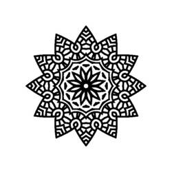 Dessin à colorier: Mandalas Étoile (Mandalas) #117960 - Coloriages à Imprimer Gratuits