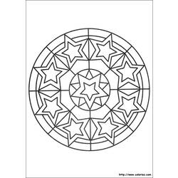 Dessin à colorier: Mandalas Étoile (Mandalas) #117964 - Coloriages à Imprimer Gratuits