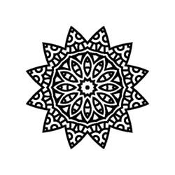 Dessin à colorier: Mandalas Étoile (Mandalas) #117967 - Coloriages à Imprimer Gratuits