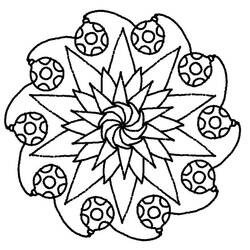 Dessin à colorier: Mandalas Étoile (Mandalas) #117968 - Coloriages à Imprimer Gratuits