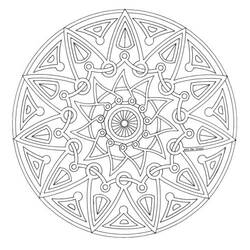 Dessin à colorier: Mandalas Étoile (Mandalas) #117974 - Coloriages à Imprimer Gratuits
