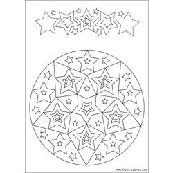 Dessin à colorier: Mandalas Étoile (Mandalas) #117978 - Coloriages à Imprimer Gratuits