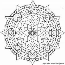 Dessin à colorier: Mandalas Étoile (Mandalas) #117992 - Coloriages à Imprimer Gratuits