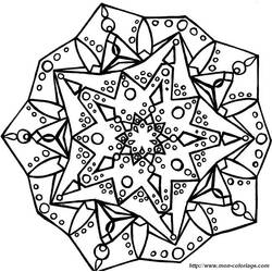 Dessin à colorier: Mandalas Étoile (Mandalas) #117995 - Coloriages à Imprimer Gratuits