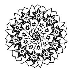 Dessin à colorier: Mandalas Étoile (Mandalas) #118025 - Coloriages à Imprimer Gratuits