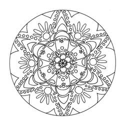 Dessin à colorier: Mandalas Fleurs (Mandalas) #117030 - Coloriages à Imprimer Gratuits