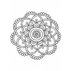 Dessin à colorier: Mandalas Fleurs (Mandalas) #117032 - Coloriages à Imprimer Gratuits