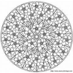 Dessin à colorier: Mandalas Fleurs (Mandalas) #117038 - Coloriages à Imprimer Gratuits