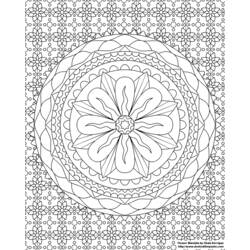 Dessin à colorier: Mandalas Fleurs (Mandalas) #117040 - Coloriages à Imprimer Gratuits