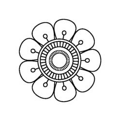 Dessin à colorier: Mandalas Fleurs (Mandalas) #117042 - Coloriages à Imprimer Gratuits