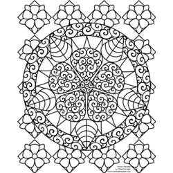 Dessin à colorier: Mandalas Fleurs (Mandalas) #117046 - Coloriages à Imprimer Gratuits