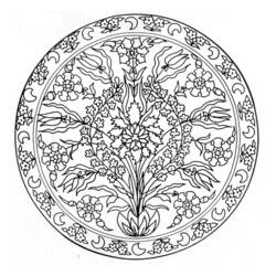 Dessin à colorier: Mandalas Fleurs (Mandalas) #117047 - Coloriages à Imprimer Gratuits
