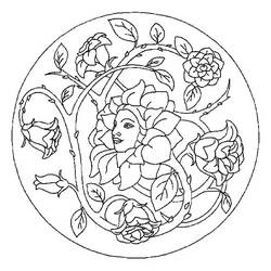 Dessin à colorier: Mandalas Fleurs (Mandalas) #117048 - Coloriages à Imprimer Gratuits