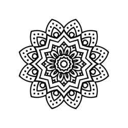 Dessin à colorier: Mandalas Fleurs (Mandalas) #117051 - Coloriages à Imprimer Gratuits