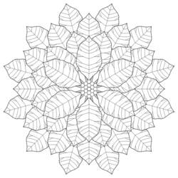 Dessin à colorier: Mandalas Fleurs (Mandalas) #117053 - Coloriages à Imprimer Gratuits