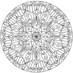 Dessin à colorier: Mandalas Fleurs (Mandalas) #117068 - Coloriages à Imprimer Gratuits