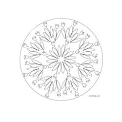 Dessin à colorier: Mandalas Fleurs (Mandalas) #117070 - Coloriages à Imprimer Gratuits